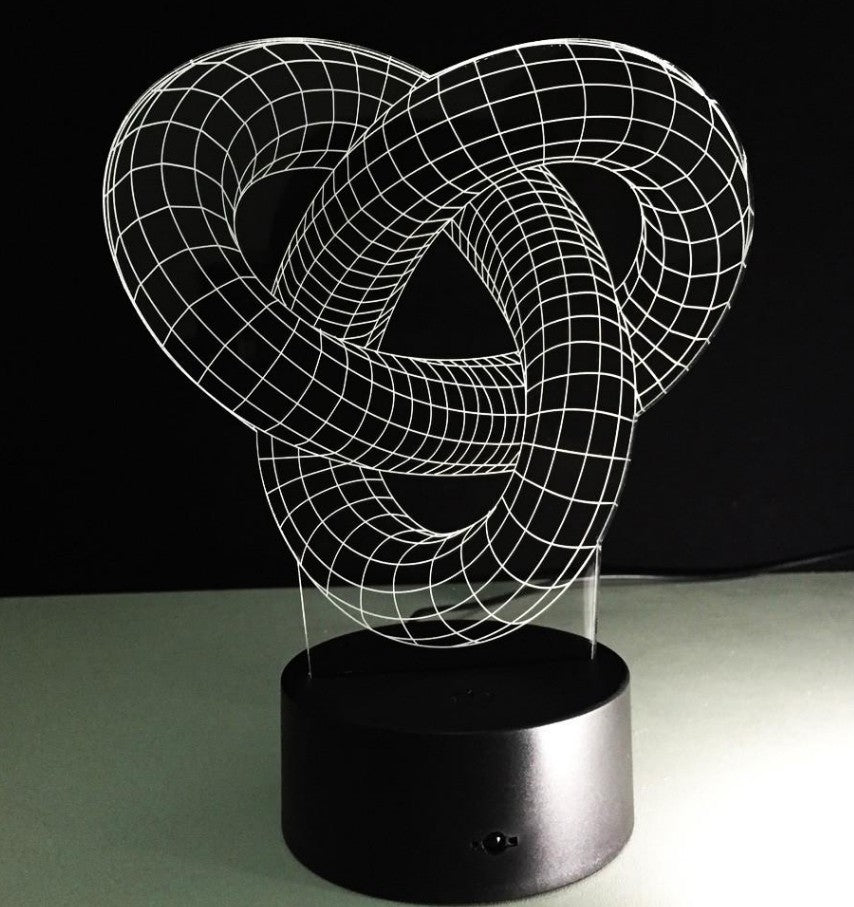 Knot 2 - 3D Optical Illusion LED Lamp Hologram - VELORIA
