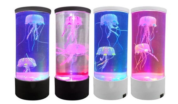 LED Jellyfish Aquarium Lamp Night Light USB Powered - VELORIA