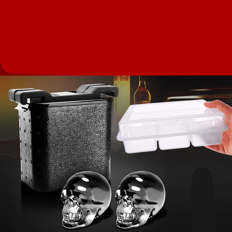 Whiskey Ice Cube Ice Hockey Skull Ice Box Crystal Ice Cube Ice Tray Mold - VELORIA