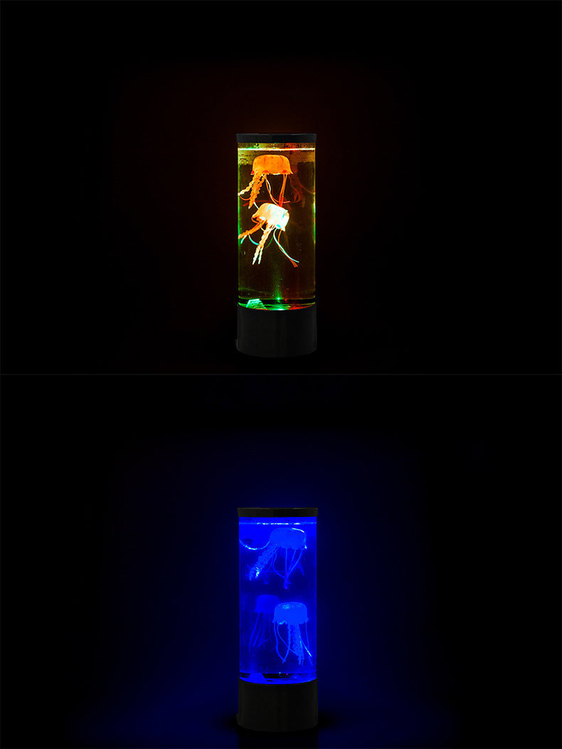 LED Jellyfish Aquarium Lamp Night Light USB Powered - VELORIA