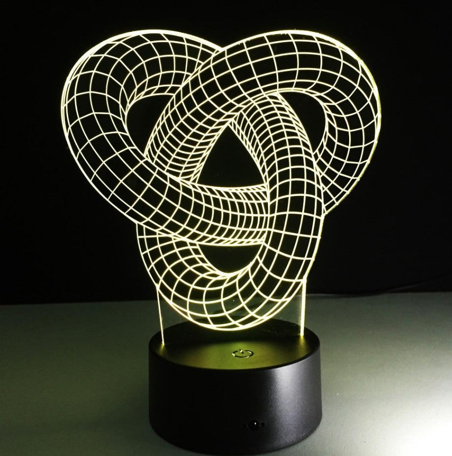 Knot 2 - 3D Optical Illusion LED Lamp Hologram - VELORIA
