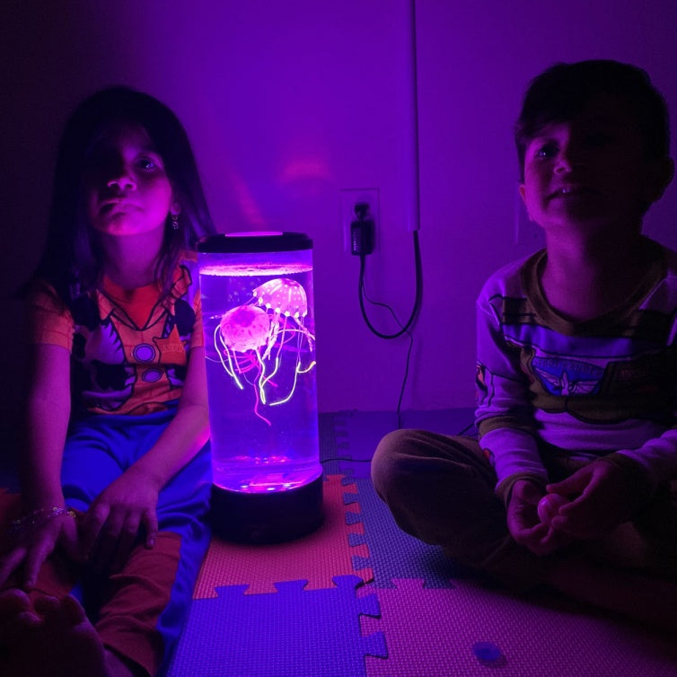 LED Jellyfish Aquarium Lamp Night Light USB Powered - VELORIA