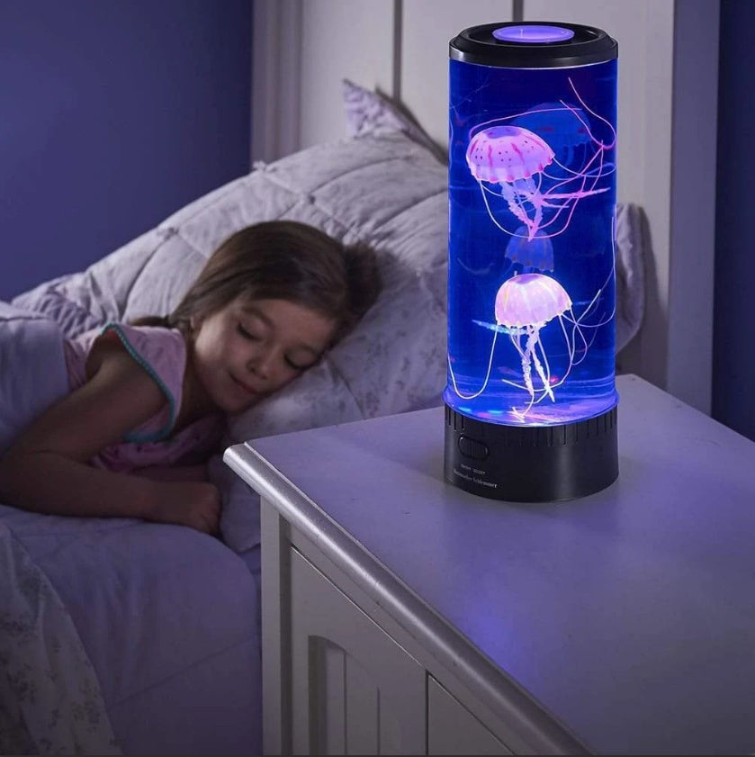 LED Jellyfish Aquarium Lamp Night Light USB Powered - VELORIA