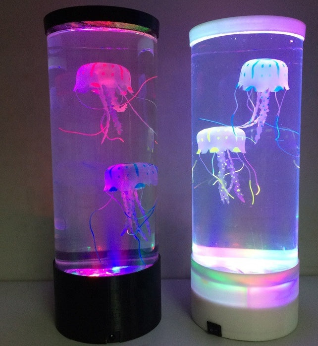 LED Jellyfish Aquarium Lamp Night Light USB Powered - VELORIA