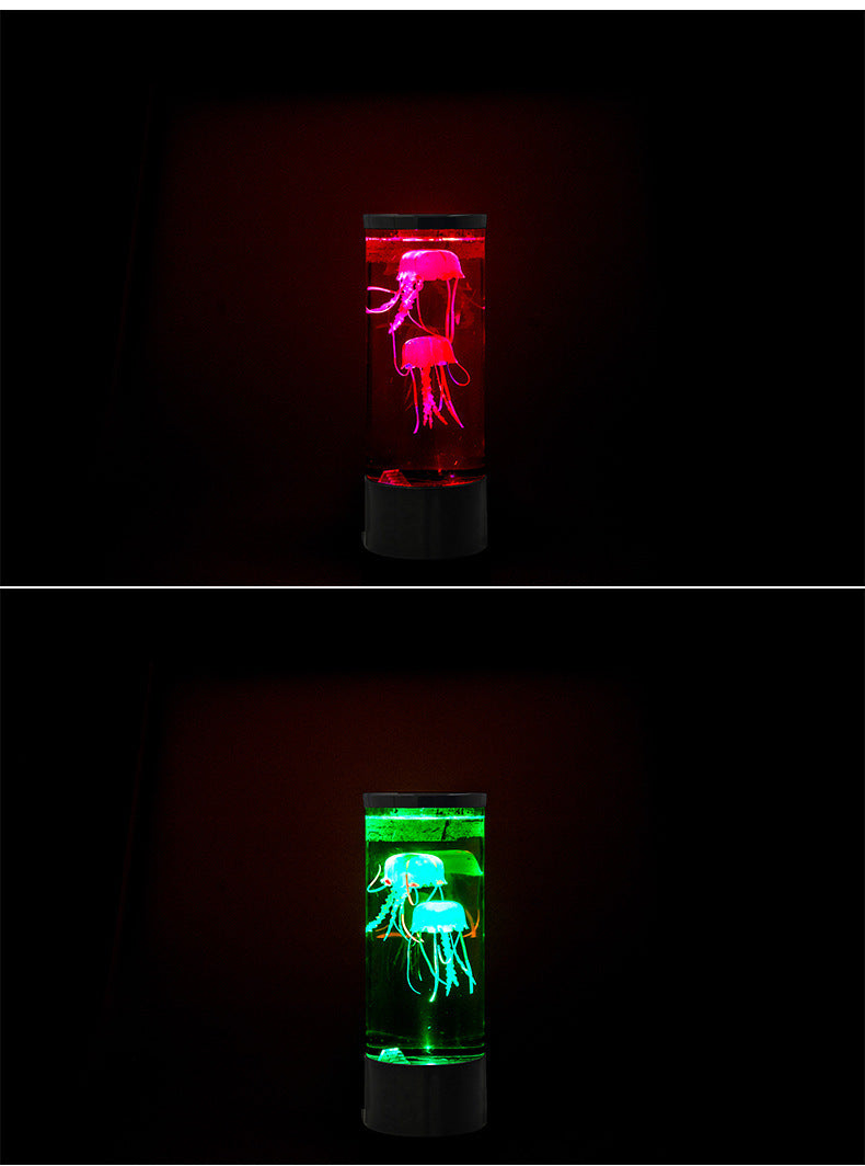 LED Jellyfish Aquarium Lamp Night Light USB Powered - VELORIA