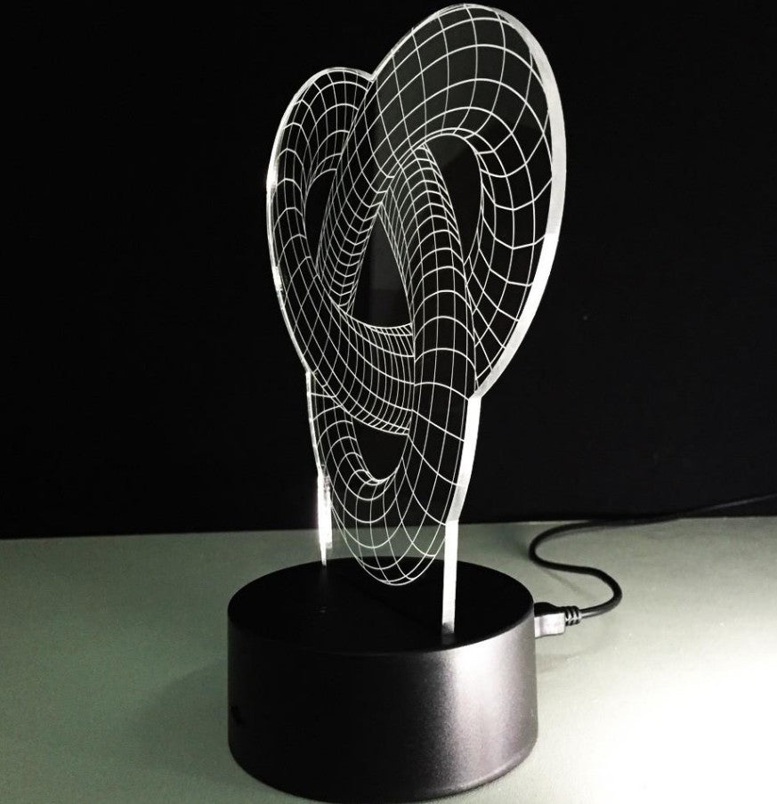 Knot 2 - 3D Optical Illusion LED Lamp Hologram - VELORIA