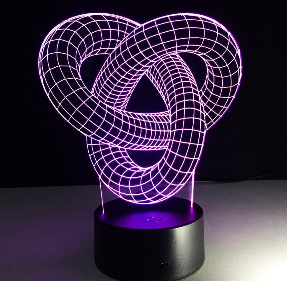 Knot 2 - 3D Optical Illusion LED Lamp Hologram - VELORIA