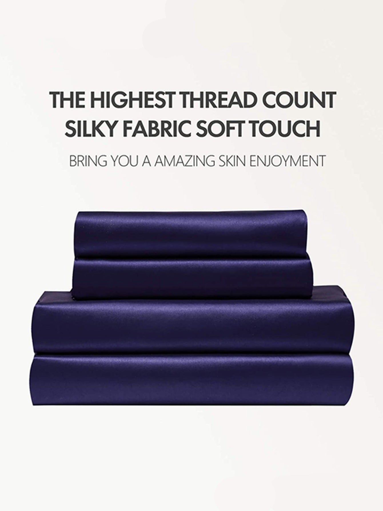 Four-piece Set Of Silk Bedding Sheets And Fitted Sheets - VELORIA
