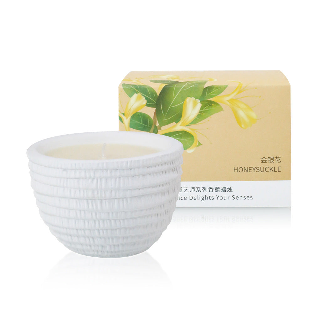 1 00g Smokeless Scented Aromatic Candles Cement Cup Natural Soy Wax Scented Candles With Essential Oils Wedding Decorative Candle - VELORIA