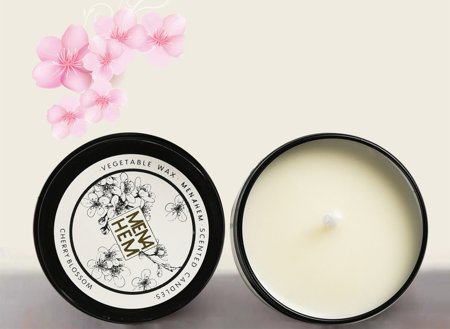 Black Tin Cans Aromatic Candles Smokeless - VELORIA