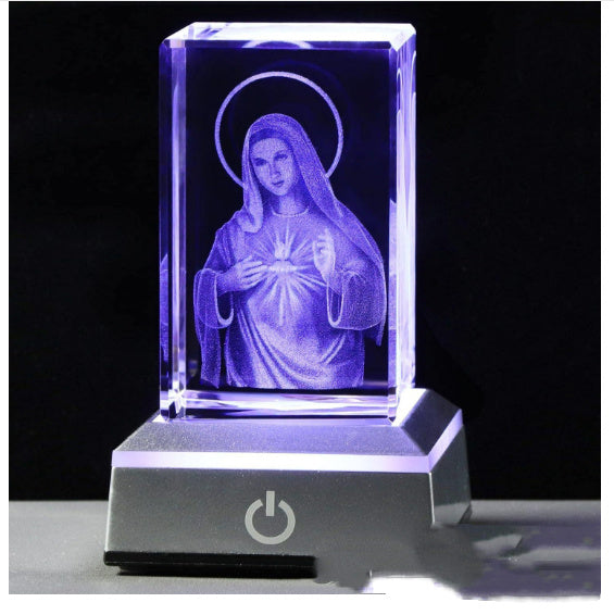 Cube Crystal Ornaments Inner Carving Crafts - VELORIA