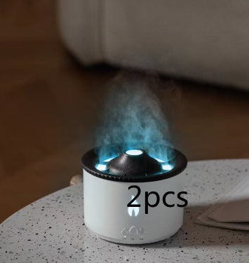 New Creative Ultrasonic Essential Oil Humidifier Volcano Aromatherapy Machine Spray Jellyfish Air Flame Humidifier Diffuser - VELORIA