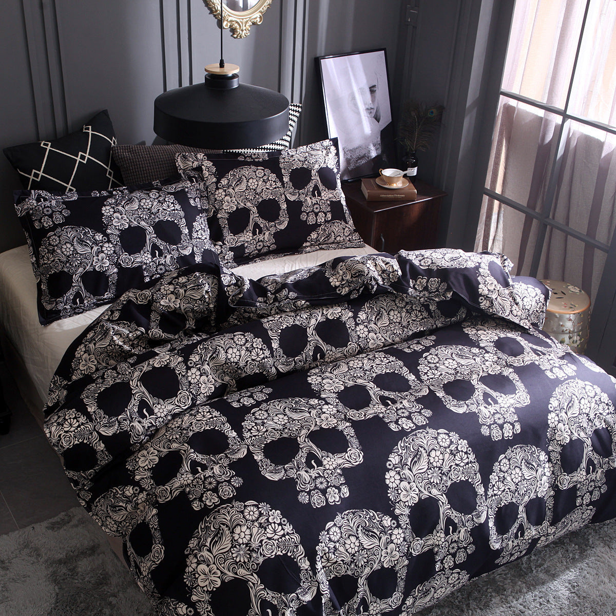Skull Home Textiles Set Quilt Cover - VELORIA