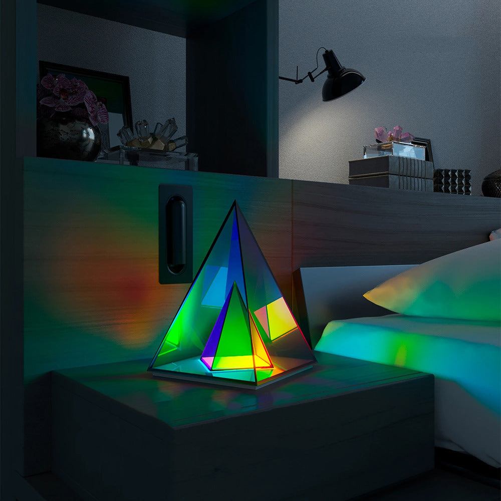 Acrylic Lamp Cube LED Color Table Lamp Cube Box - VELORIA