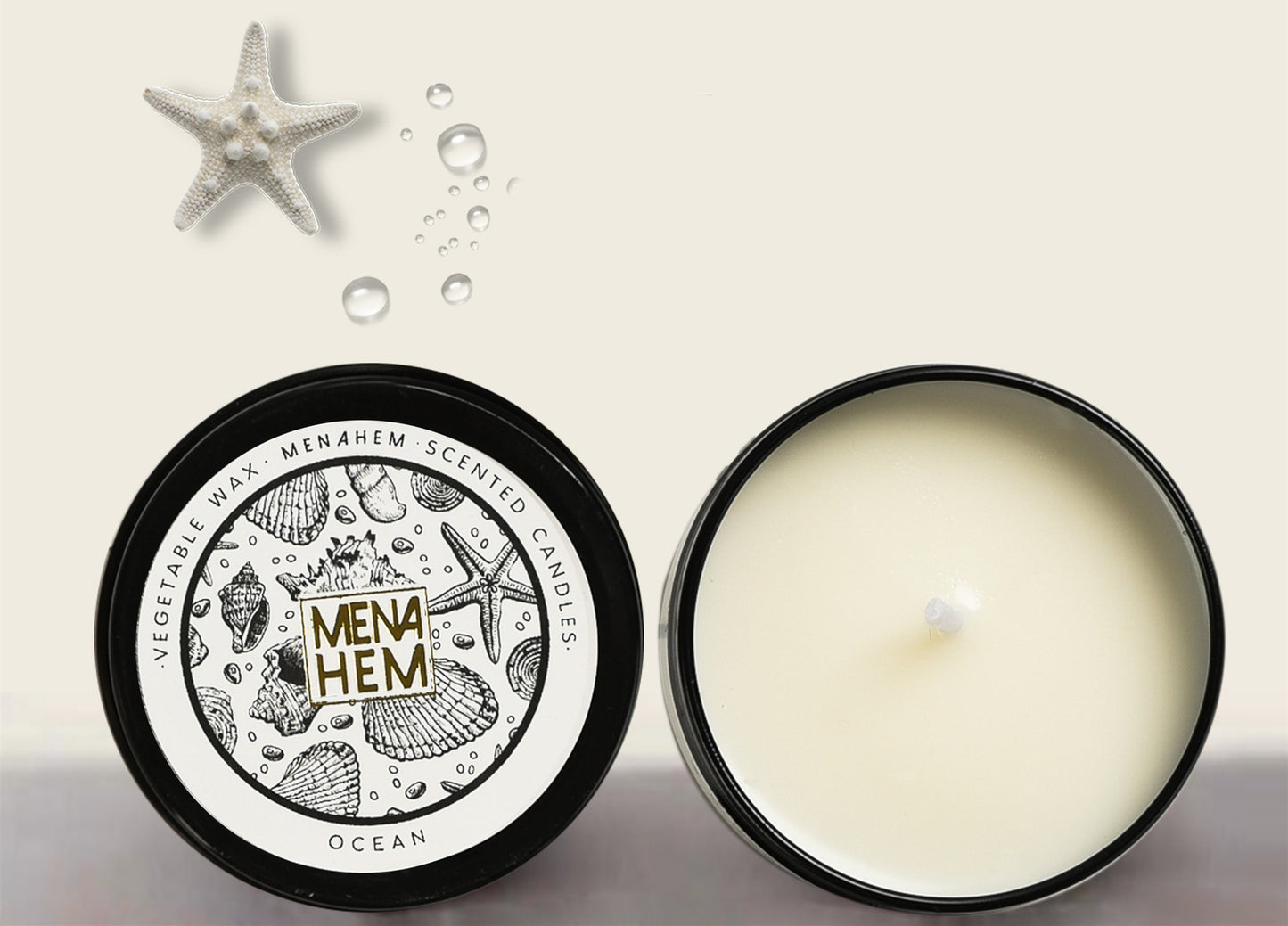 Black Tin Cans Aromatic Candles Smokeless - VELORIA