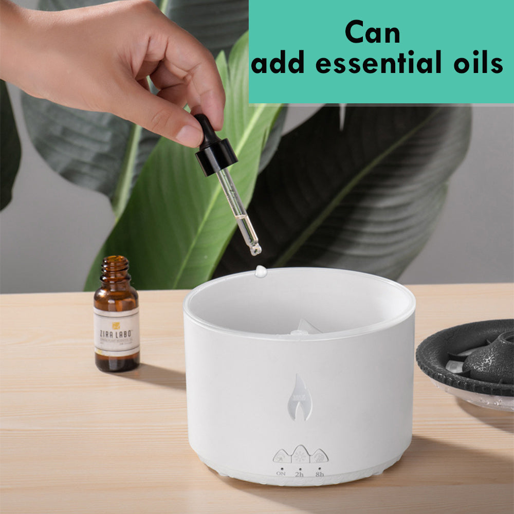 New Creative Ultrasonic Essential Oil Humidifier Volcano Aromatherapy Machine Spray Jellyfish Air Flame Humidifier Diffuser - VELORIA