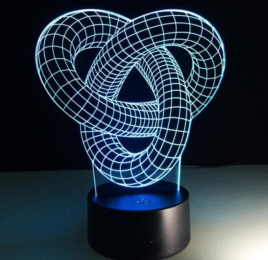 Knot 2 - 3D Optical Illusion LED Lamp Hologram - VELORIA