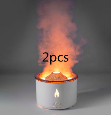 New Creative Ultrasonic Essential Oil Humidifier Volcano Aromatherapy Machine Spray Jellyfish Air Flame Humidifier Diffuser - VELORIA