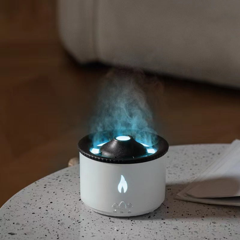 New Creative Ultrasonic Essential Oil Humidifier Volcano Aromatherapy Machine Spray Jellyfish Air Flame Humidifier Diffuser - VELORIA