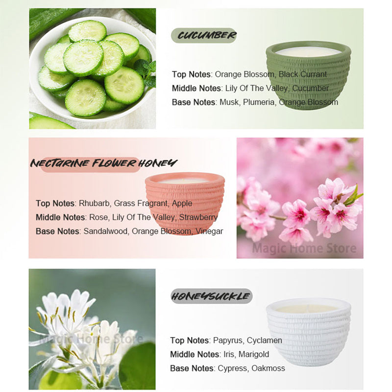 1 00g Smokeless Scented Aromatic Candles Cement Cup Natural Soy Wax Scented Candles With Essential Oils Wedding Decorative Candle - VELORIA