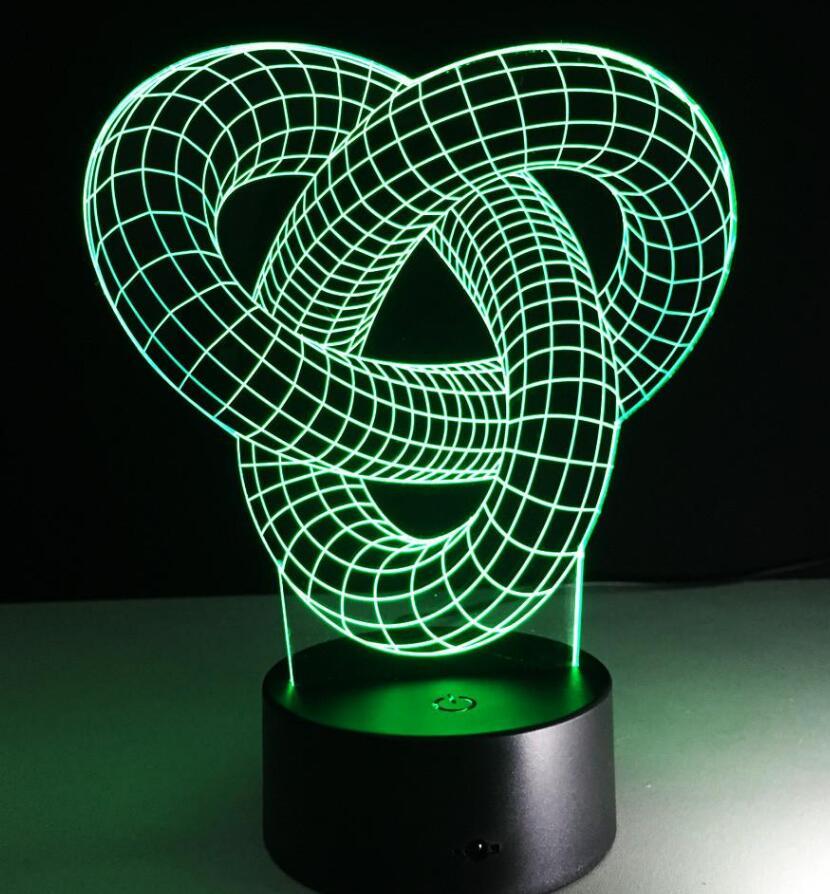 Knot 2 - 3D Optical Illusion LED Lamp Hologram - VELORIA