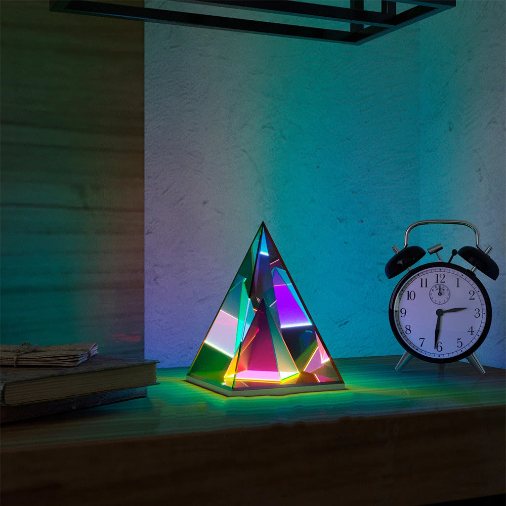 Acrylic Lamp Cube LED Color Table Lamp Cube Box - VELORIA