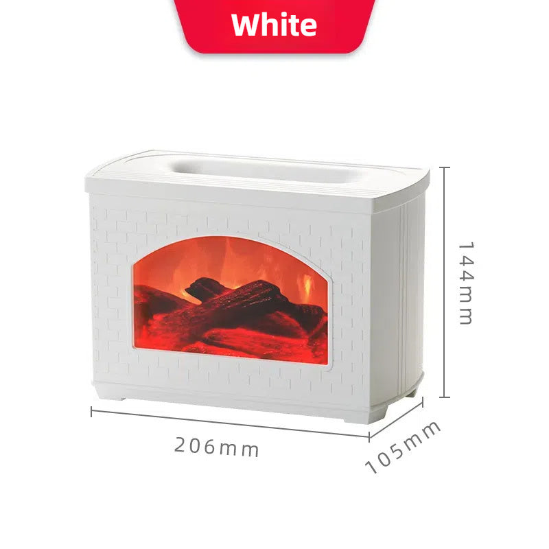 2024 New Simulated Fireplace Air Humidifier Flame Effect Aroma Oil Diffuser Aromatherapy Humidifiers Mist Sprayer Air Purifier - VELORIA