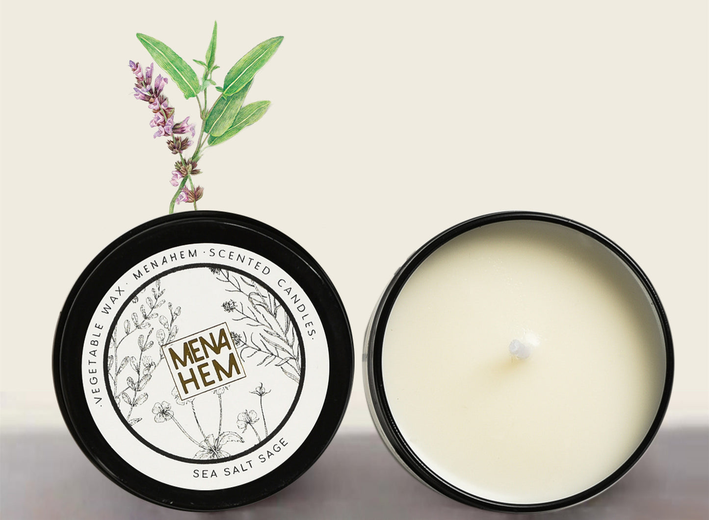 Black Tin Cans Aromatic Candles Smokeless - VELORIA
