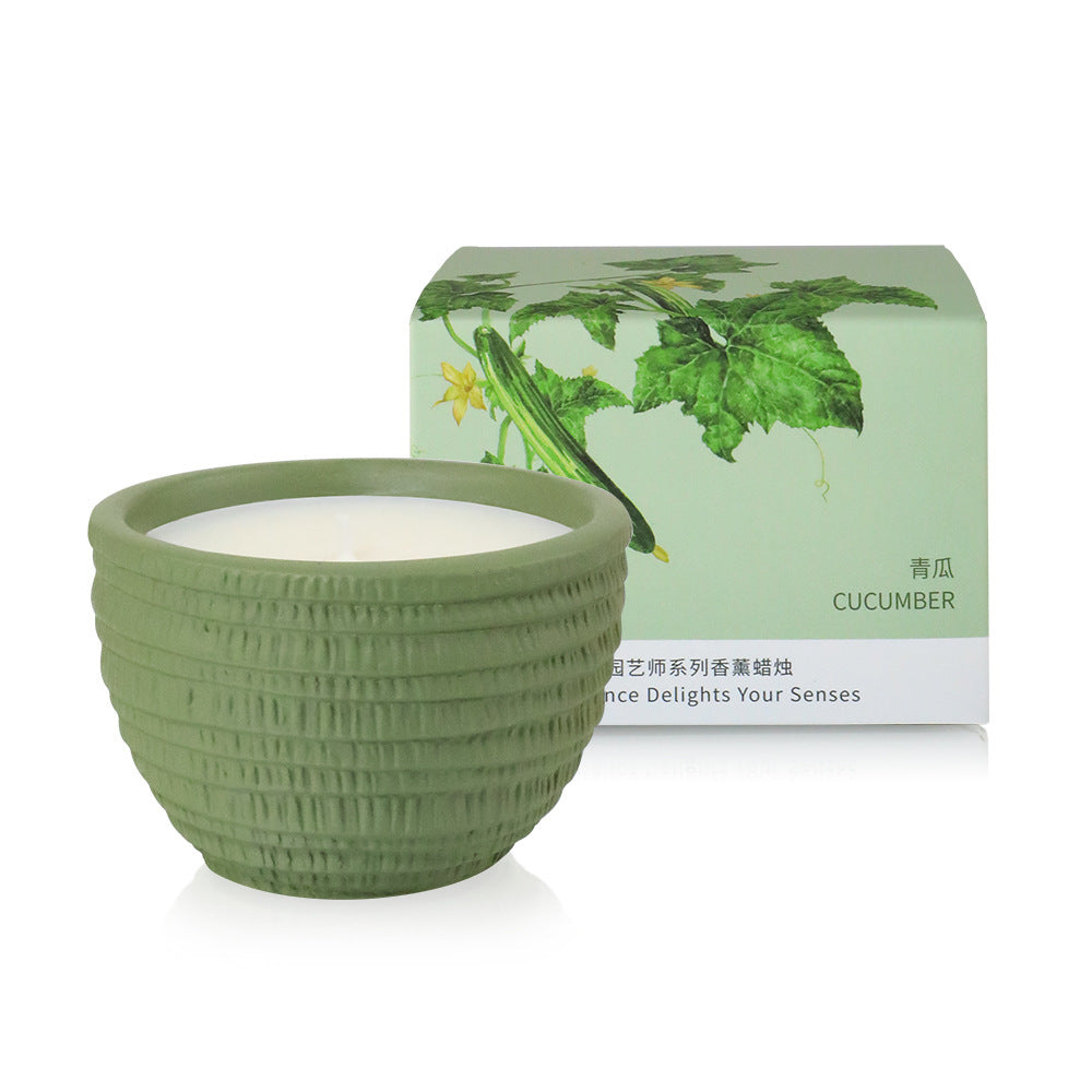 1 00g Smokeless Scented Aromatic Candles Cement Cup Natural Soy Wax Scented Candles With Essential Oils Wedding Decorative Candle - VELORIA