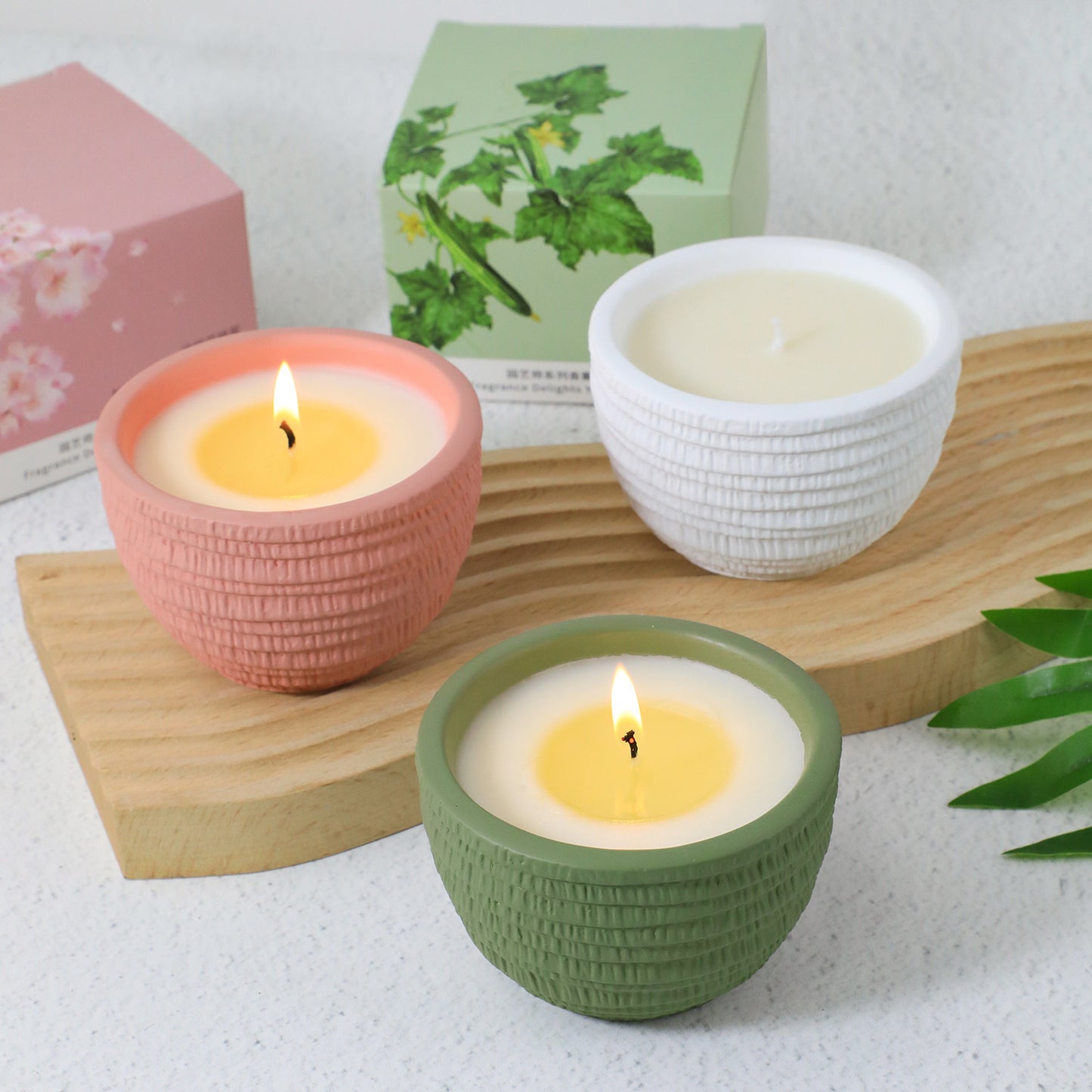 1 00g Smokeless Scented Aromatic Candles Cement Cup Natural Soy Wax Scented Candles With Essential Oils Wedding Decorative Candle - VELORIA