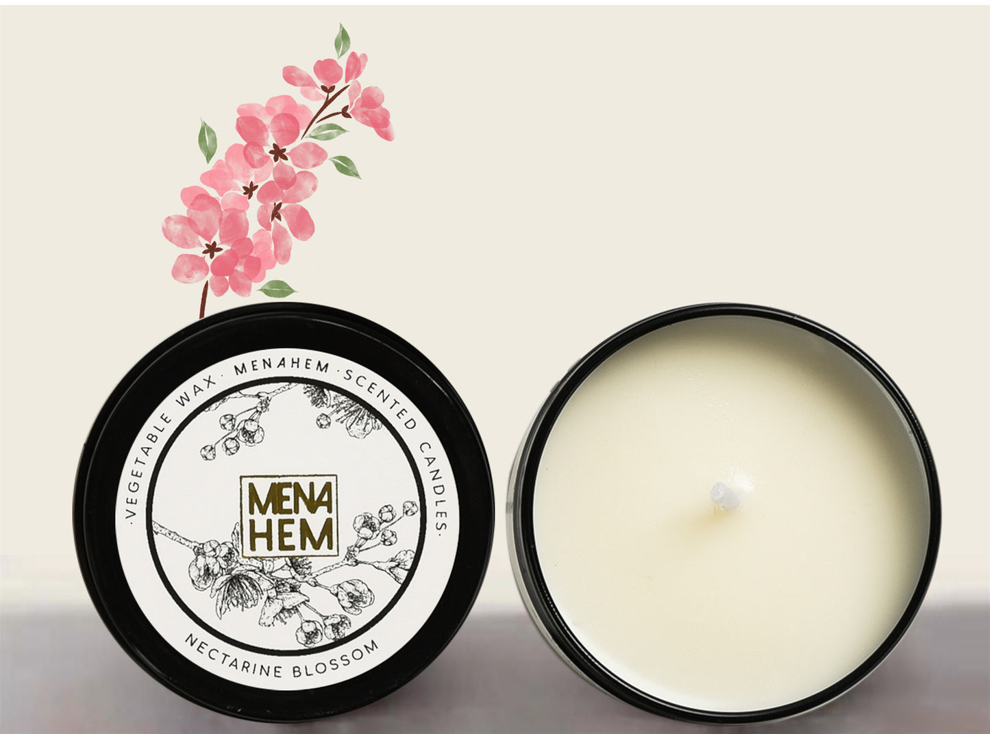 Black Tin Cans Aromatic Candles Smokeless - VELORIA