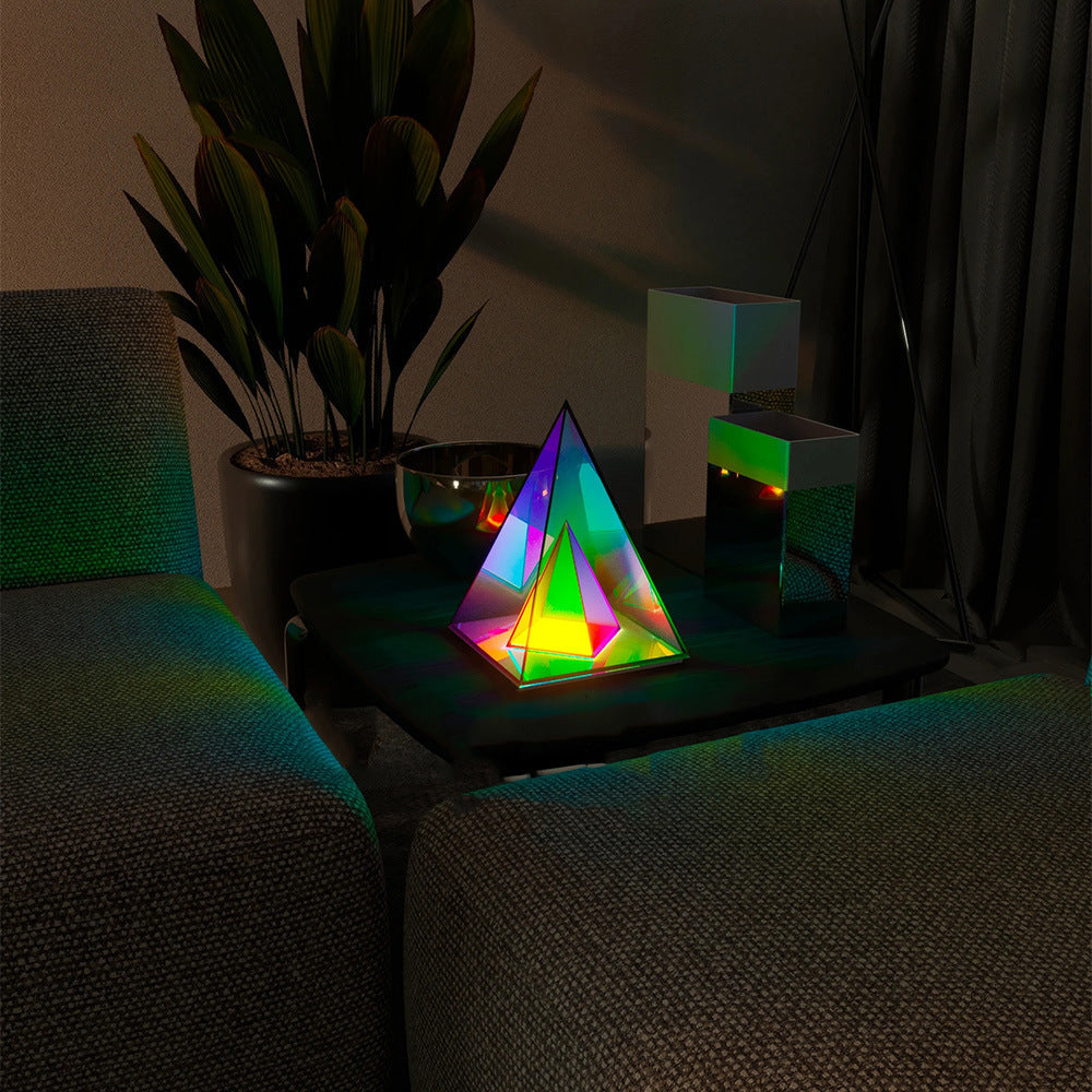Acrylic Lamp Cube LED Color Table Lamp Cube Box - VELORIA