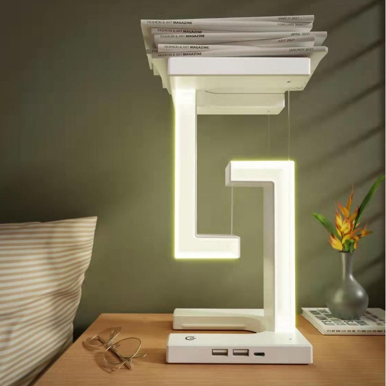 Creative Smartphone Wireless Charging Suspension Table Lamp Balance Lamp Floating For Home Bedroom - VELORIA