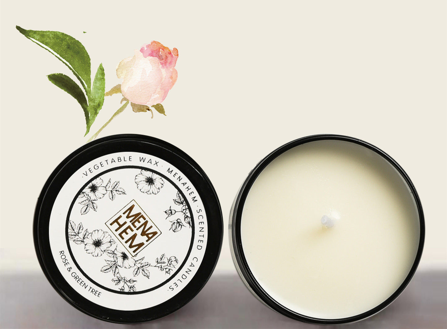 Black Tin Cans Aromatic Candles Smokeless - VELORIA