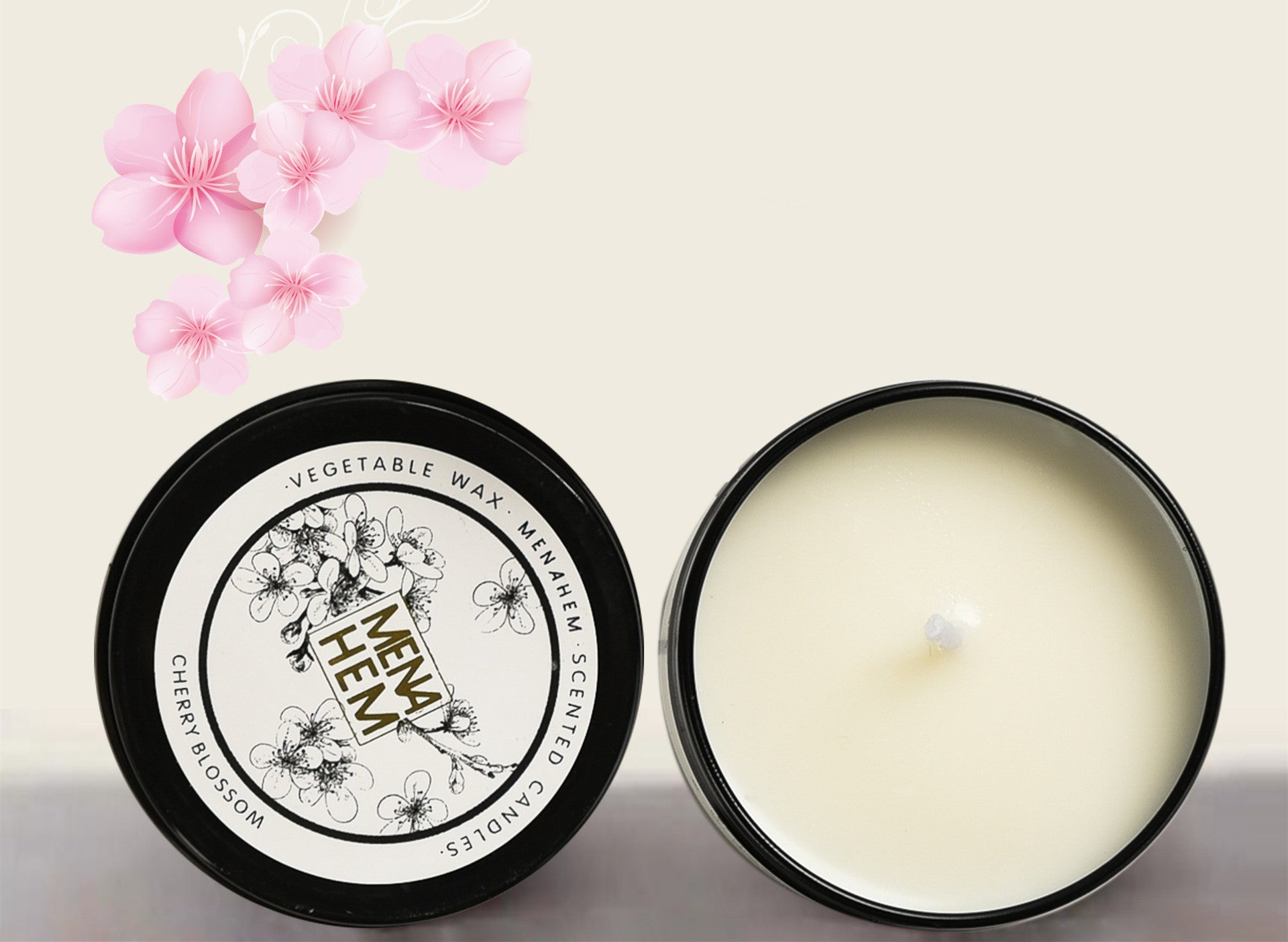 Black Tin Cans Aromatic Candles Smokeless - VELORIA