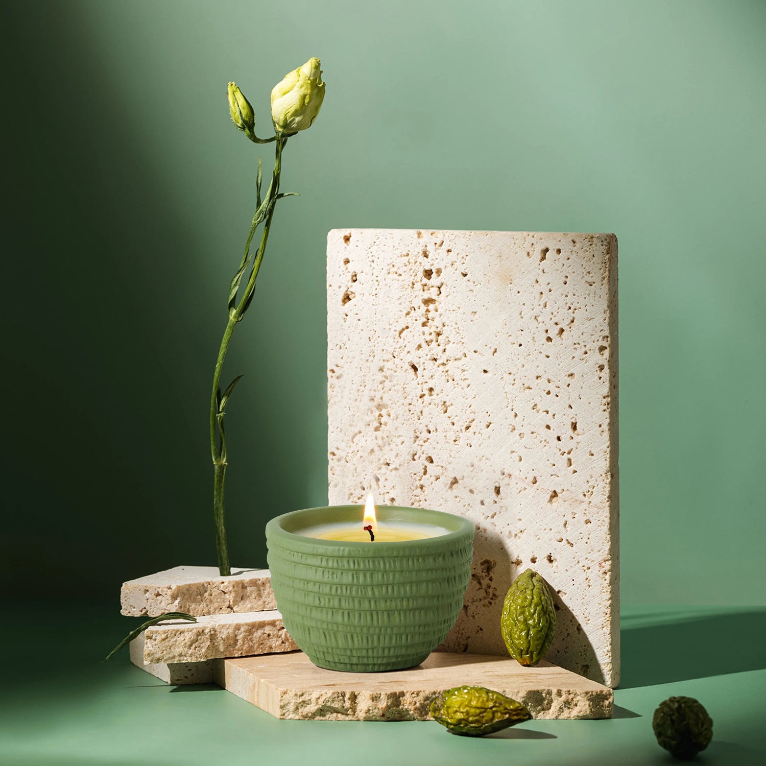 1 00g Smokeless Scented Aromatic Candles Cement Cup Natural Soy Wax Scented Candles With Essential Oils Wedding Decorative Candle - VELORIA